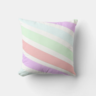 Coussin Classique, élégantes couleurs pastel doux rayures