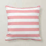 Coussin classique en corail/blanc<br><div class="desc">Lecteur décoratif avec motif à rayures classiques.</div>