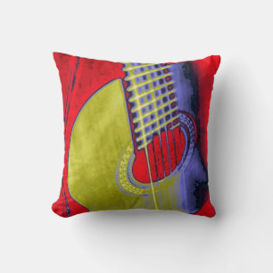 Coussin Classique espagnol guitare pop art