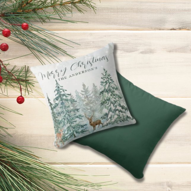 Coussin Classique Joyeux Noël Merveilleux Hiver  (Créateur téléchargé)