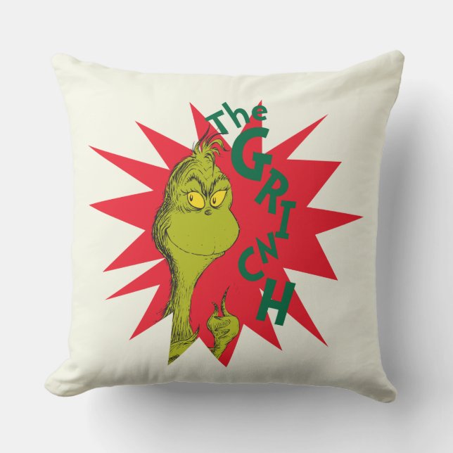 Coussin Classique Le Grinch | Rouge Étincelle (Recto)