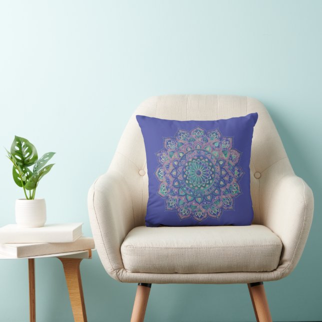 Coussin Classique Mandala Inde Style 3 (Chaise)