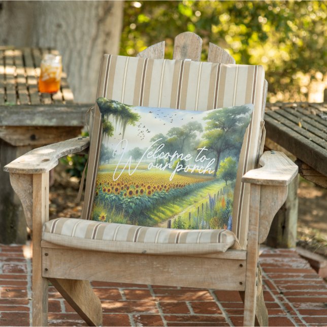 Coussin Classy Country Cottage Floral Art Peinture (Chaise)