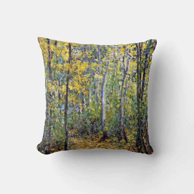 Coussin Claude Monet art : Wood Lane, peinture de Monet (Recto)