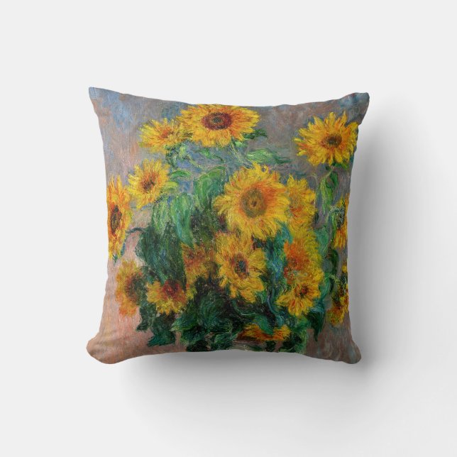 Coussin Claude Monet - Bouquet de tournesols (Recto)
