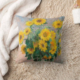 Coussin Claude Monet Bouquet de tournesols