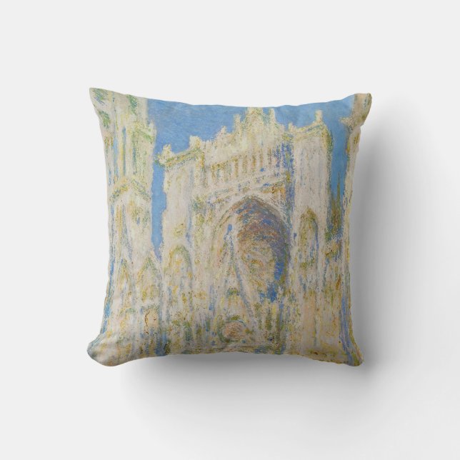 Coussin Claude Monet Cathédrale de Rouen Portail Lumière d (Recto)