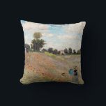 Coussin Claude Monet - Champ de pavot<br><div class="desc">Poppy Field / Poppies sauvages,  près d'Argenteuil / Les Coquelicots - Claude Monet en 1873</div>
