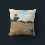 Coussin Claude Monet - Champ de pavot<br><div class="desc">Poppy Field / Poppies sauvages,  près d'Argenteuil / Les Coquelicots - Claude Monet en 1873</div>