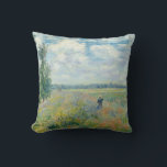 Coussin Claude Monet - Champs de pavot près d'Argenteuil (<br><div class="desc">Champs de pavot près d'Argenteuil - Claude Monet,  Huile sur toile,  1875</div>