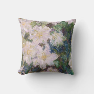 Coussin Claude Monet - Clématites blanches