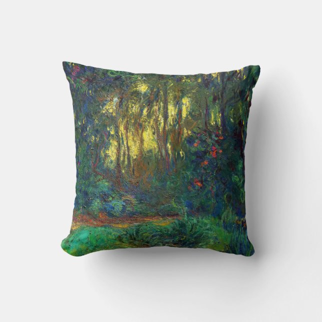 Coussin Claude Monet - Coin d'étang avec des nénuphars (Recto)
