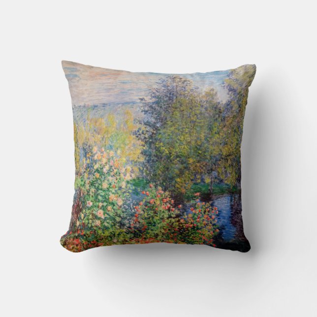 Coussin Claude Monet - Coin du jardin à Montgeron (Recto)