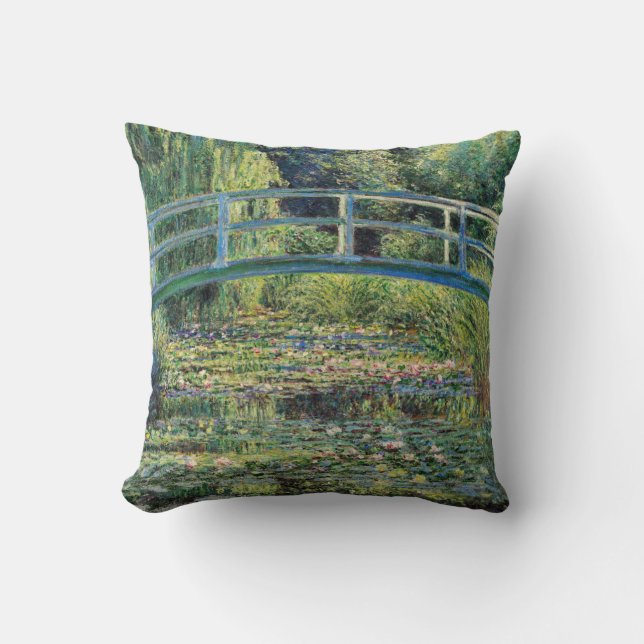 Coussin Claude Monet - Etang Lily et Pont Japonais (Recto)