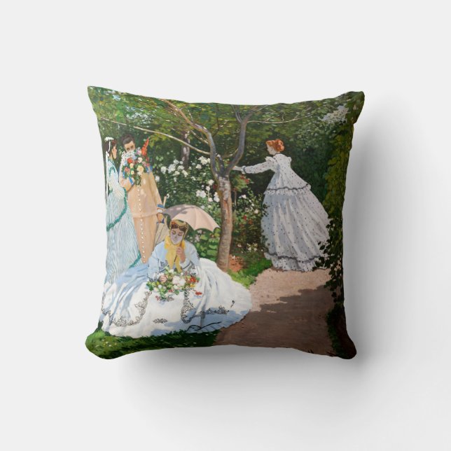 Coussin Claude Monet - Femmes dans le jardin (Recto)