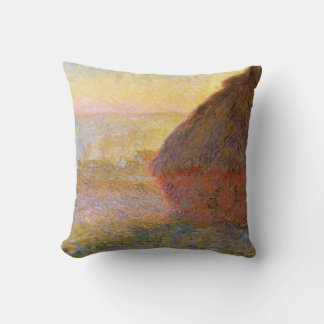Coussin Claude Monet Impressionniste Peinture Graystaks I