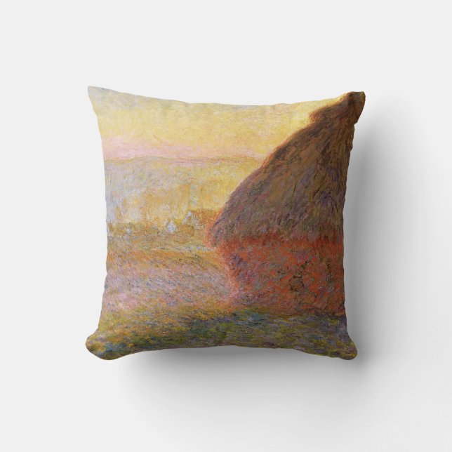 Coussin Claude Monet Impressionniste Peinture Graystaks I (Recto)