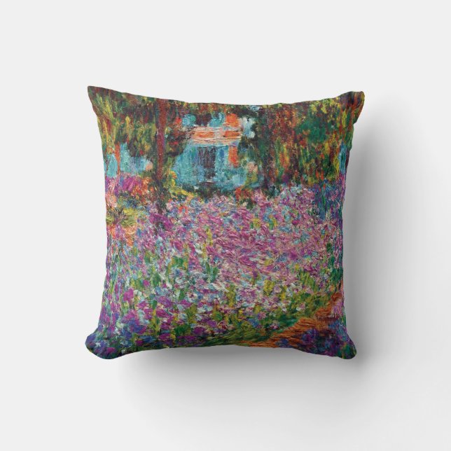 Coussin Claude Monet - Iris dans le jardin de Monet Beaux- (Recto)