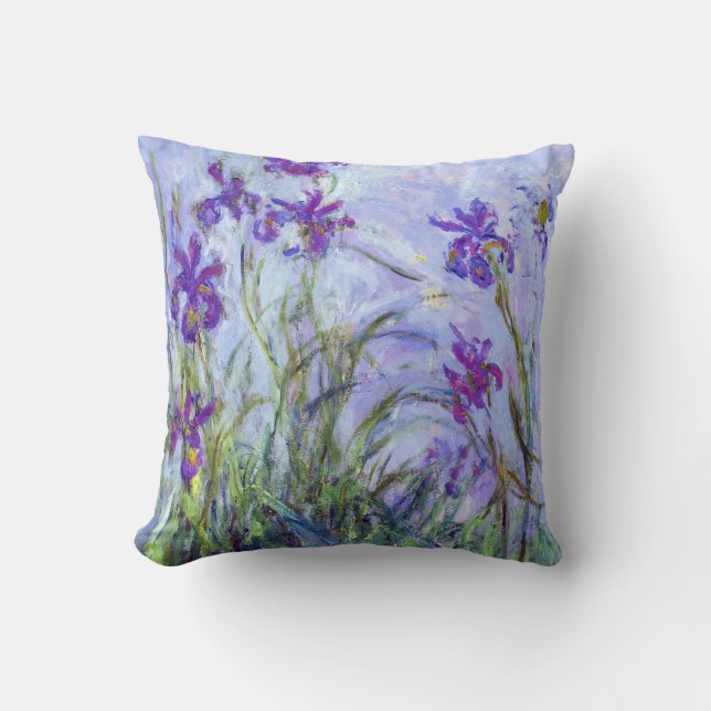 Coussin Claude Monet - Iris mauves / Lilac Irises (Recto)