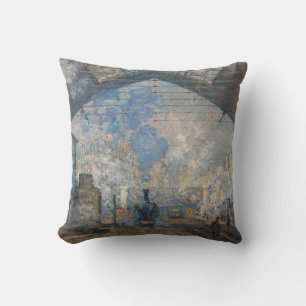 Coussin Claude Monet - La Gare Saint-Lazare