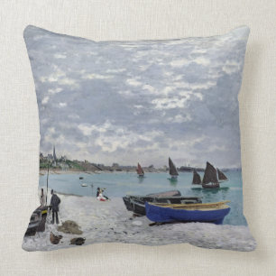 Coussin Claude Monet   la plage chez Sainte-Adresse