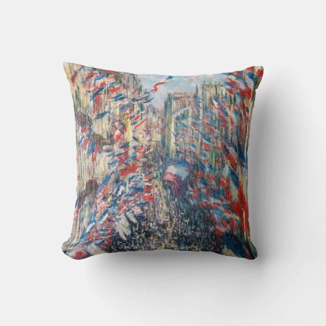 Coussin Claude Monet - La Rue Montorgueil - Paris (Recto)