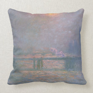 Coussin Claude Monet   la Tamise avec la croix de Charing