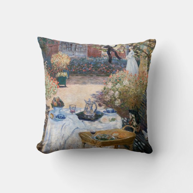 Coussin Claude Monet - Le déjeuner, panneau décoratif (Recto)