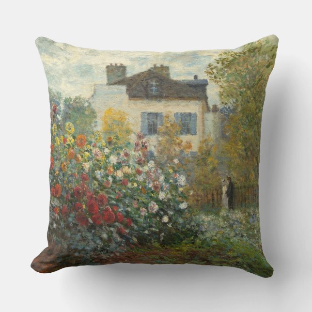 Coussin Claude Monet | le jardin de l'artiste à Argenteuil (Recto)