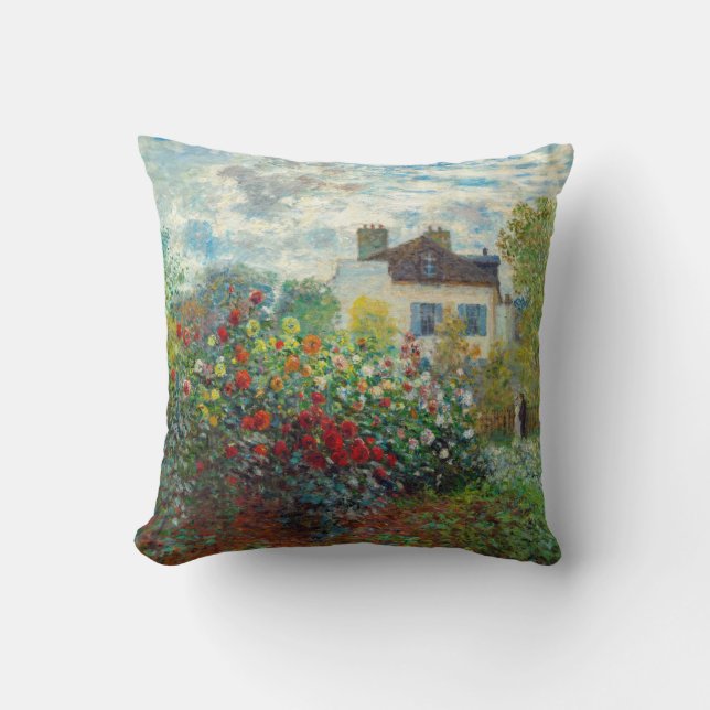 Coussin Claude Monet - Le Jardin de l'Artiste à Argenteuil (Recto)