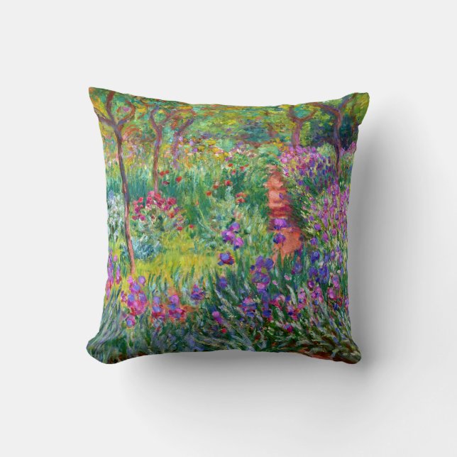 Coussin CLAUDE MONET : Le jardin d'Iris à Giverny (Recto)