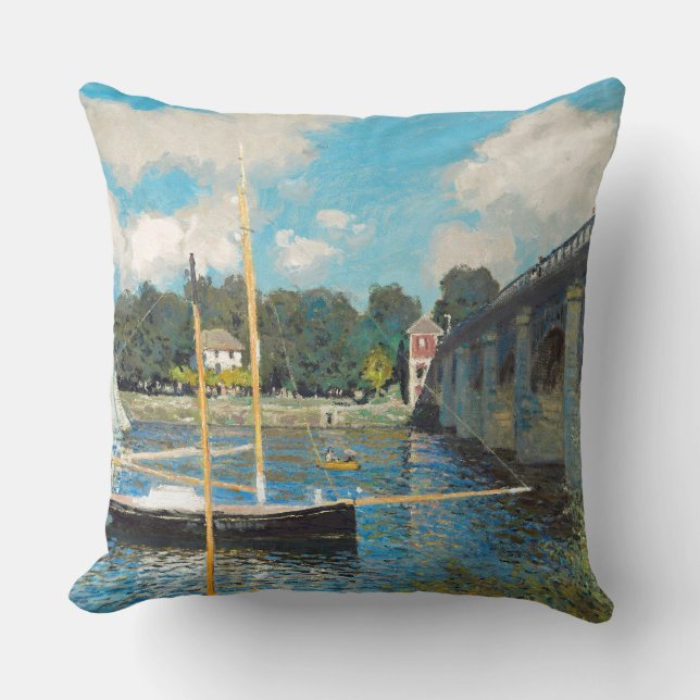 Coussin Claude Monet Le pont d'Argenteuil (1874) (Recto)