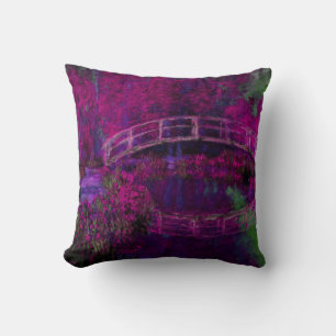 Coussin Claude Monet Le Pont Japonais violet