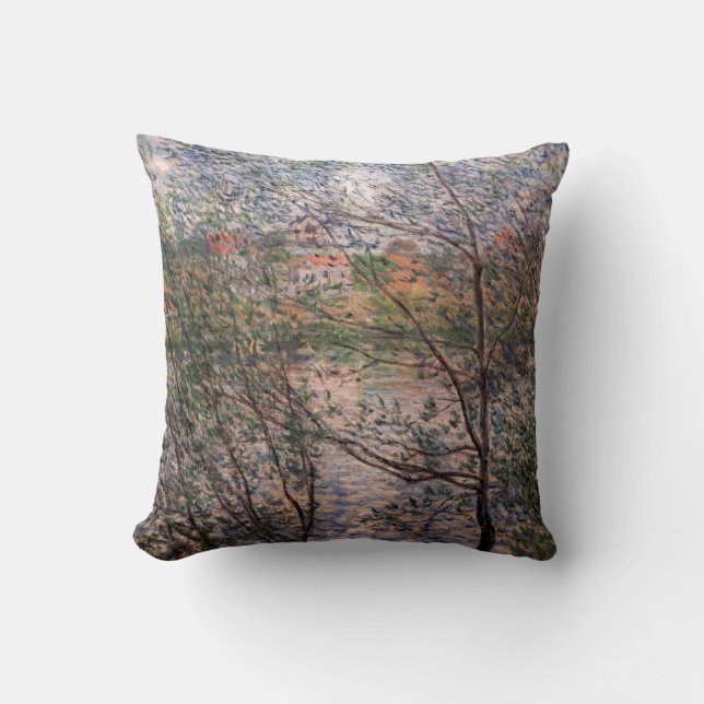 Coussin Claude Monet - Le printemps à travers les branches (Recto)