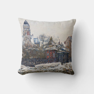 Coussin Claude Monet - L'église de Vetheuil