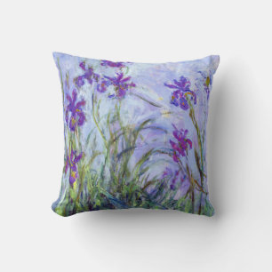 Coussin Claude Monet - Lilac Irises / Iris Mauves