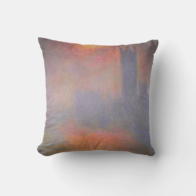 Coussin Claude Monet London Chambres du Parlement du Royau (Recto)