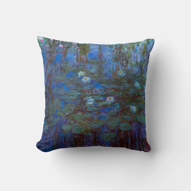 Coussin Claude Monet - Nymphéas bleus (Recto)
