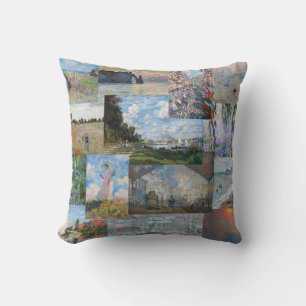 Coussin Claude Monet - Patchwork de chefs-d'oeuvre