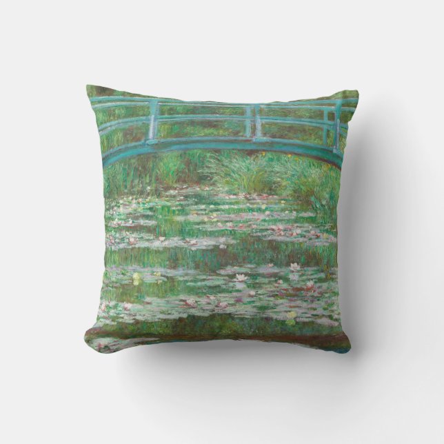 Coussin Claude Monet pont de football japonais. Impression (Recto)