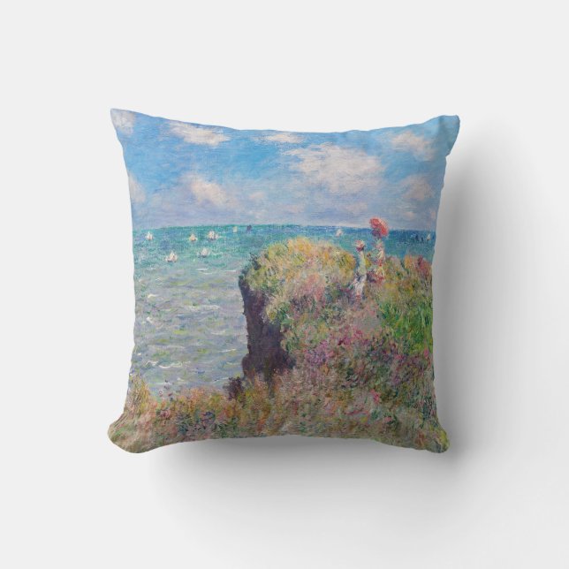 Coussin Claude Monet - Promenade Cliff à Pourville (Recto)