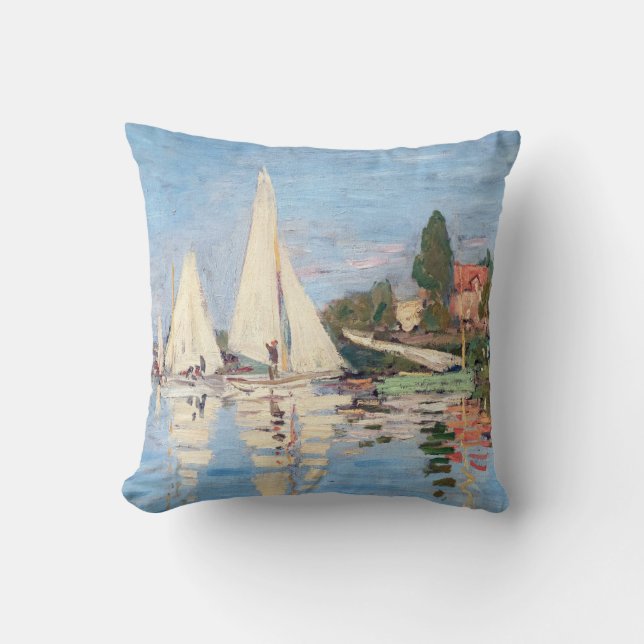 Coussin Claude Monet - Regattas à Argenteuil (Recto)