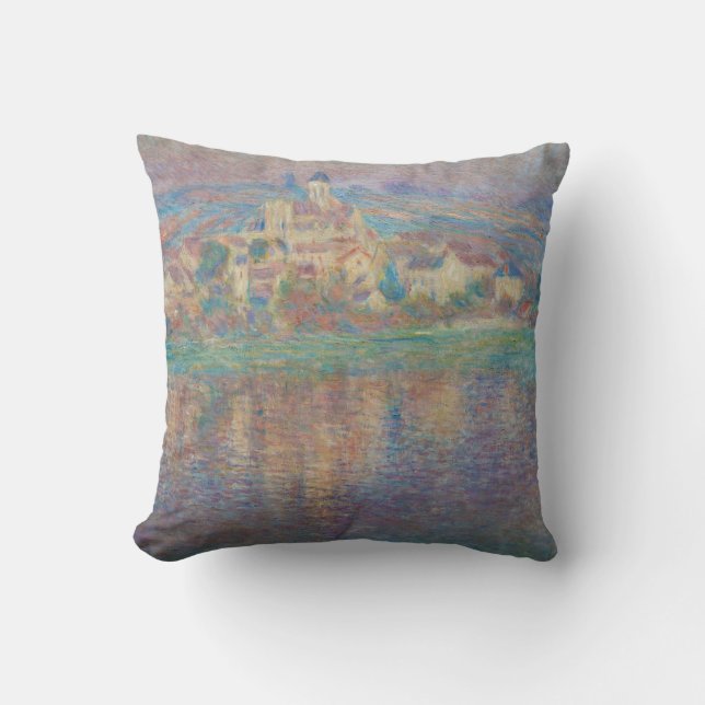 Coussin Claude Monet - Vetheuil, coucher de soleil (Recto)