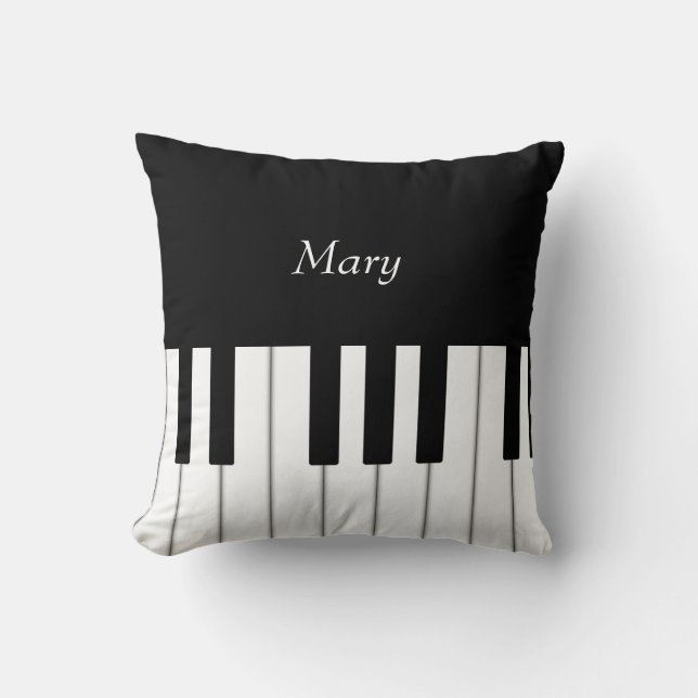 Coussin Clavier de piano classique Musique personnalisée (Recto)