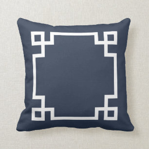 Coussin Clé bleue et blanche de la marine