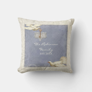 Coussin Clé de mon coeur Dove Swirl Flourish Family Collag