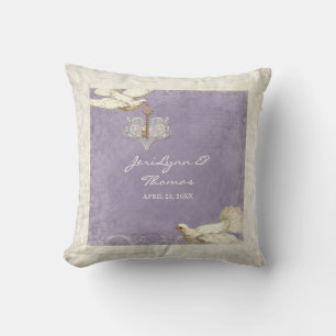 Coussin Clé de mon coeur Dove Swirl Flourish Love Mariage