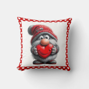 Coussin "Clé de mon cœur" Gnome Fantaisiste