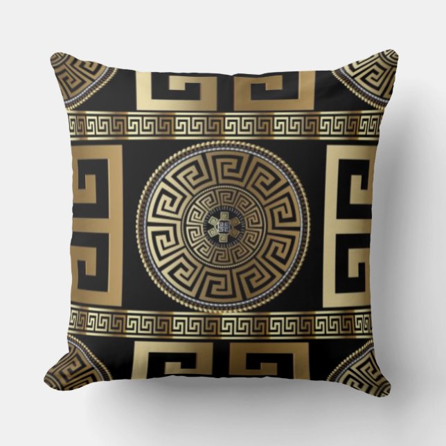 Coussin Clé d'Or Grecque de la Vie (Recto)