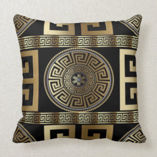 Coussin Clé d'Or Grecque de la Vie